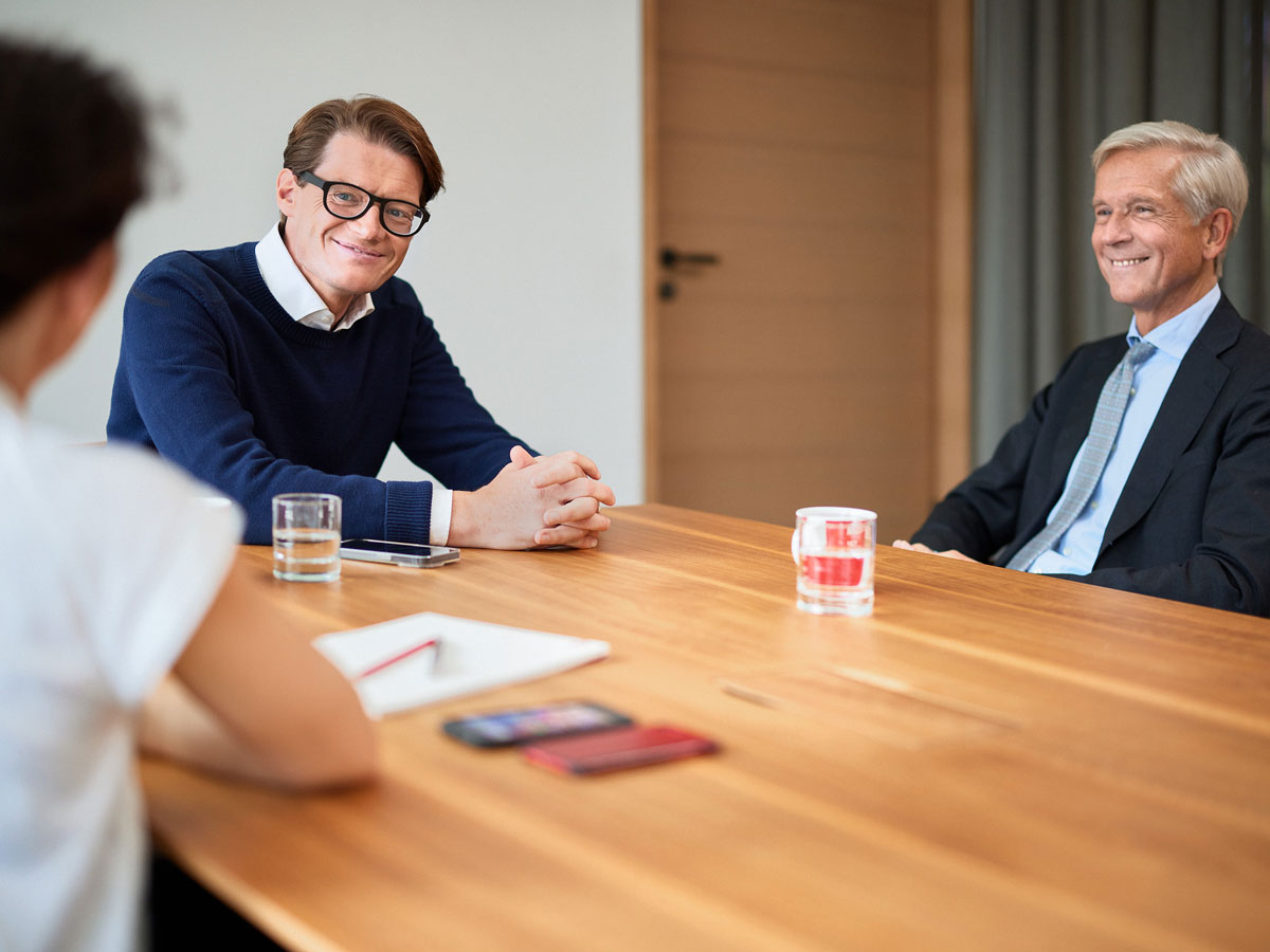 Dr. Harald Heker und Dr. Tobias Holzmüller im Gespräch