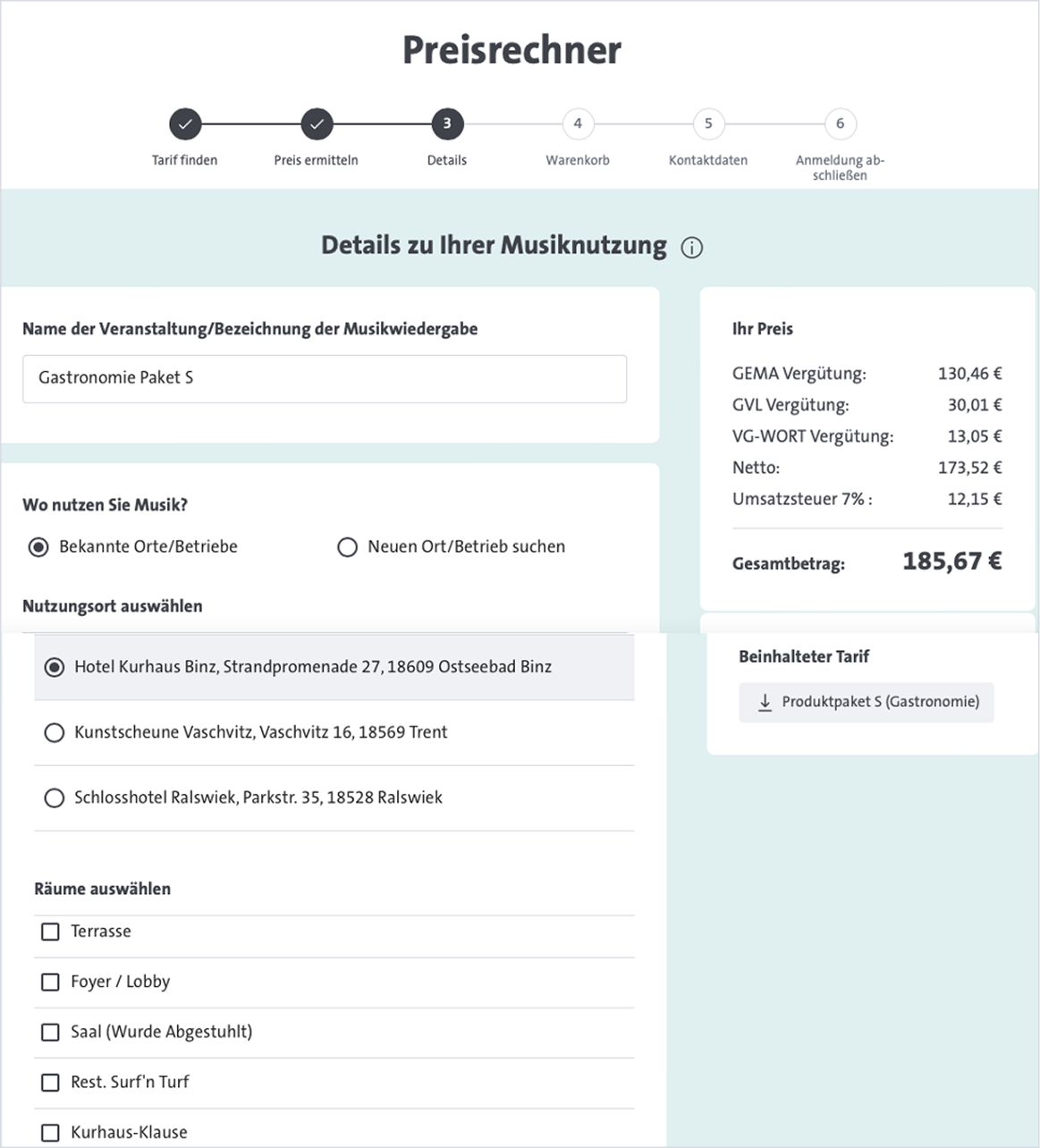 Details zur Musiknutzung