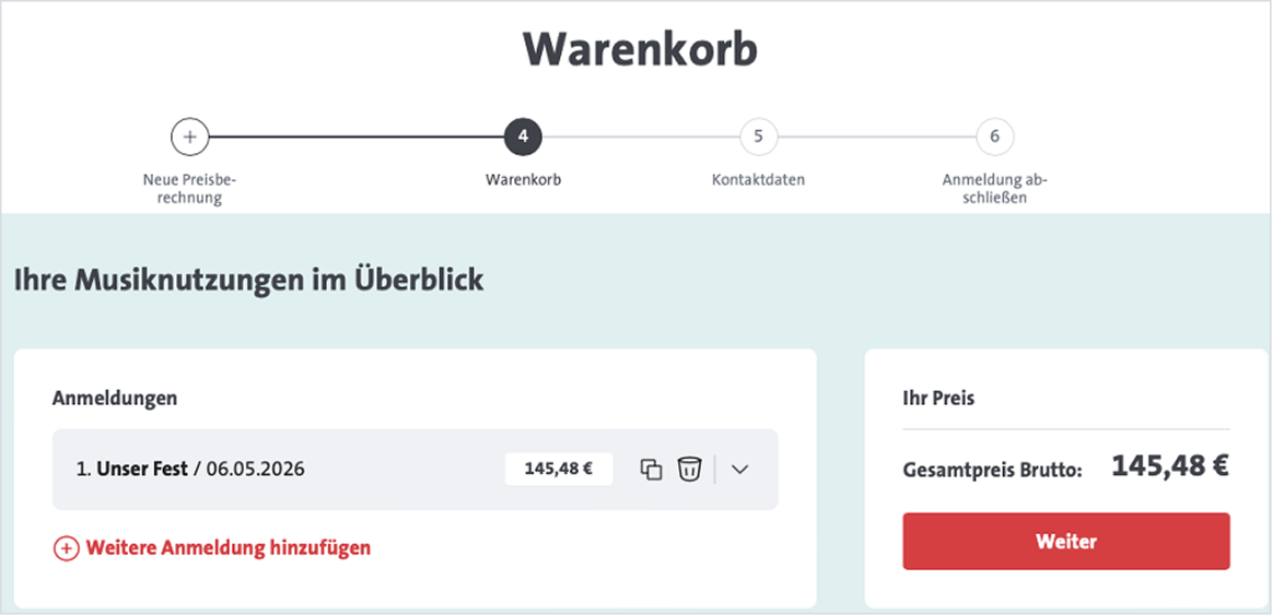 Die Veranstaltung mit entsprechendem Preis im Überblick.