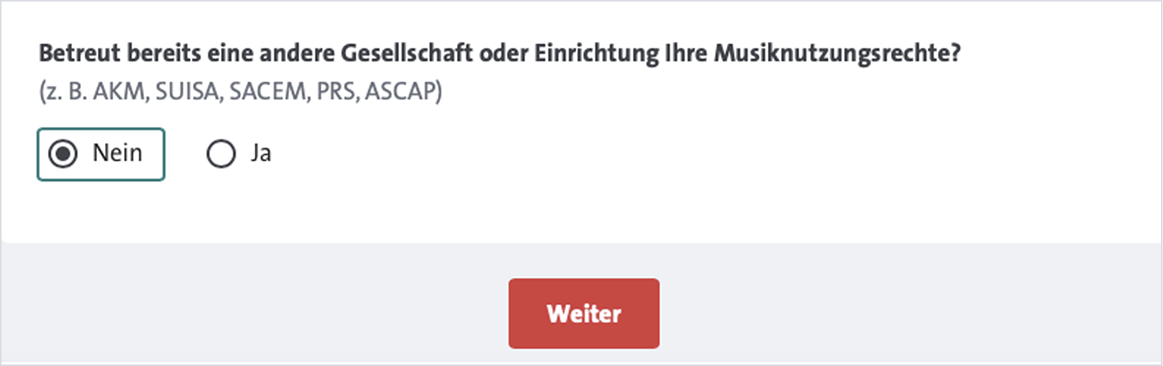 Rückfrage zur Betreuung der Musik-Rechte