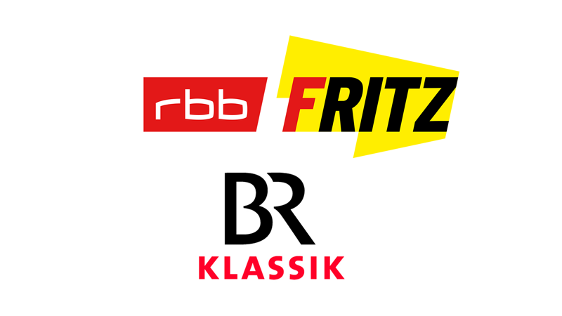 Logos von rbb Fritz und BR Klassik