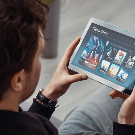 Tablet mit Video Store