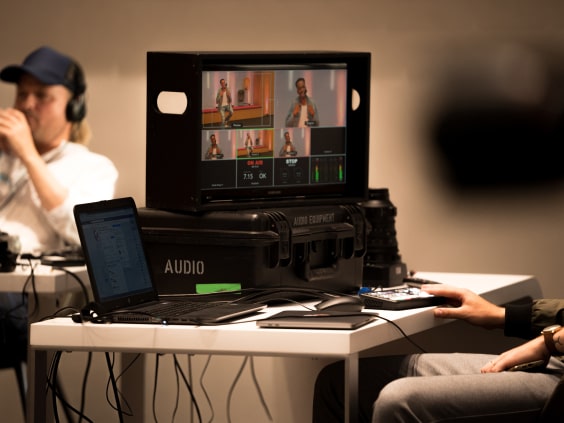 two persons with equipment for videoproductions